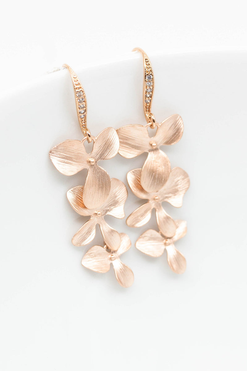 Ohrringe Madeira rosevergoldet Blumen - Catalea - Schlichter Schmuck - Minimalistischer Schmuck - Modeschmuck