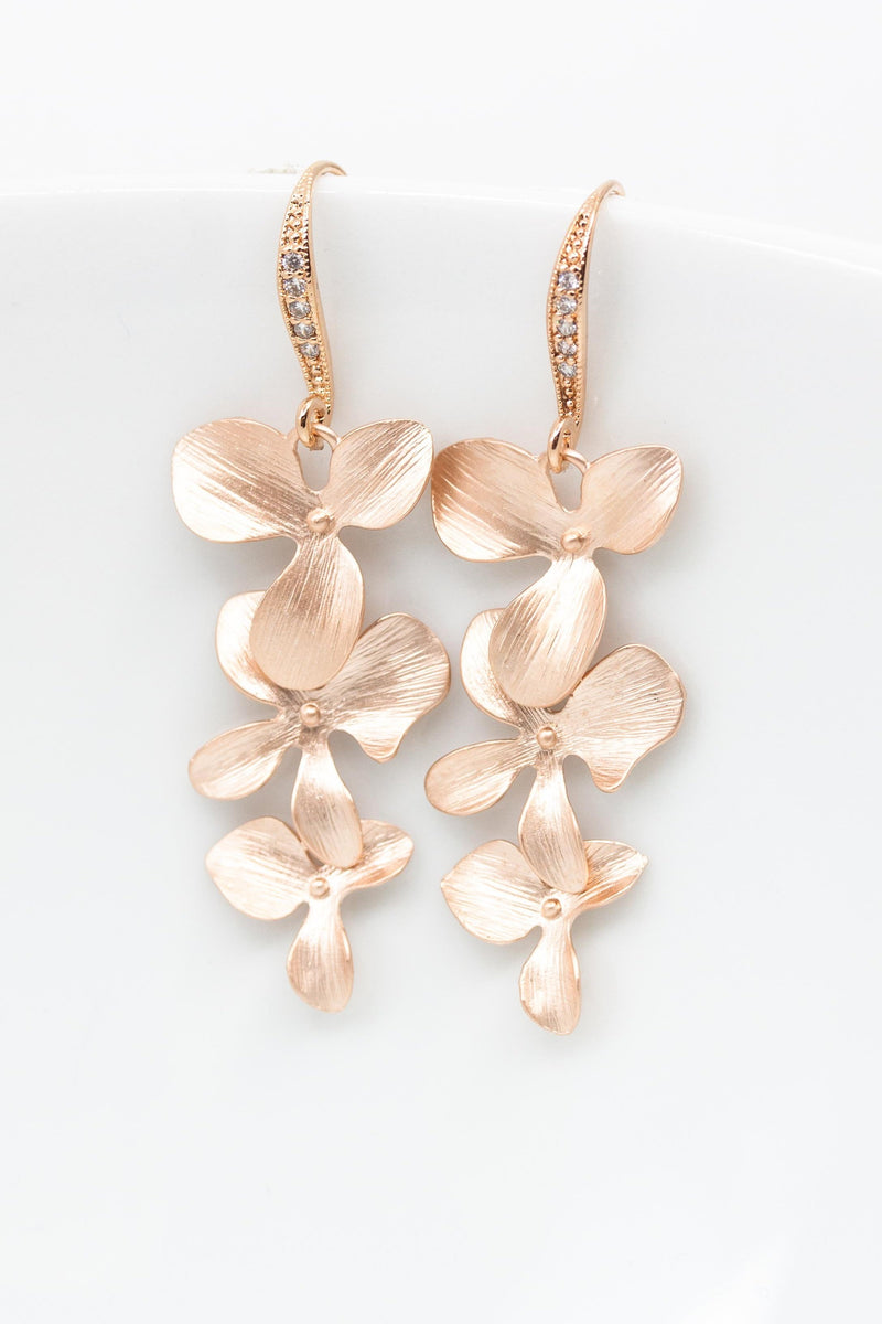 Ohrringe Madeira rosevergoldet Blumen - Catalea - Schlichter Schmuck - Minimalistischer Schmuck - Modeschmuck
