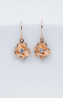 Ohrringe Rosegold Blumen