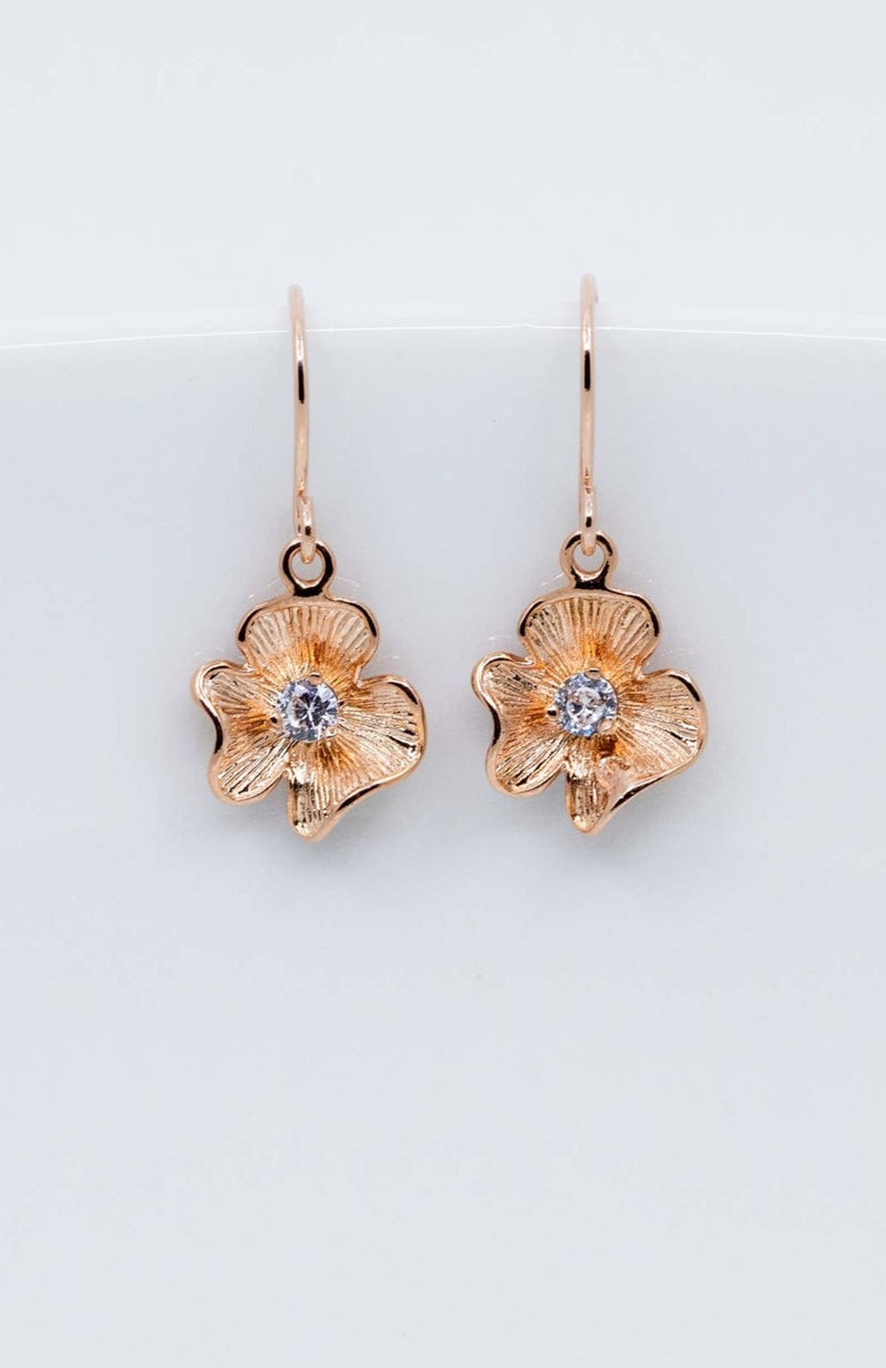Ohrringe Rosegold Blumen