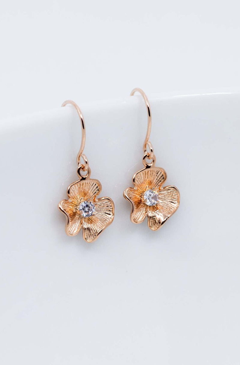 Ohrringe Rosegold Blumen
