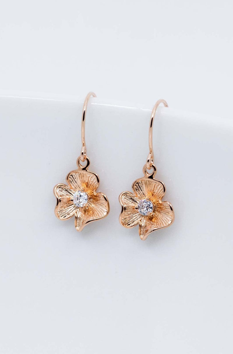 Ohrringe Rosegold Blumen
