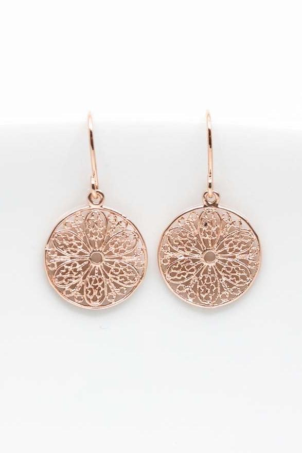 Ohrringe Rosegold Boho Ornamente - Catalea - Schlichter Schmuck - Minimalistischer Schmuck - Modeschmuck