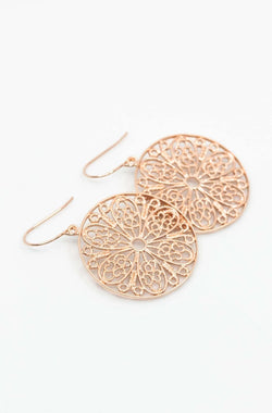 Ohrringe Rosegold Ornamente Boho gross - Catalea - Schlichter Schmuck - Minimalistischer Schmuck - Modeschmuck