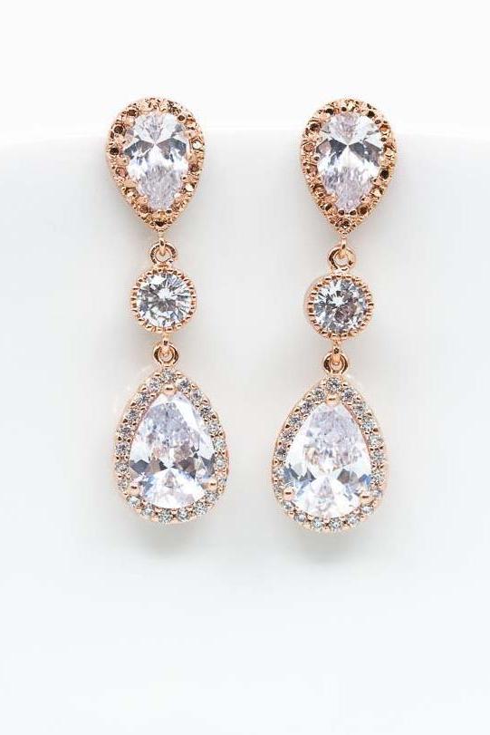 Ohrringe Aurora rosevergoldet - Catalea - Schlichter Schmuck - Minimalistischer Schmuck - Modeschmuck