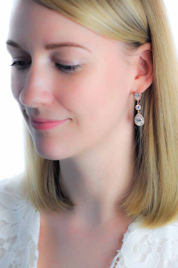 Ohrringe Aurora rosevergoldet - Catalea - Schlichter Schmuck - Minimalistischer Schmuck - Modeschmuck