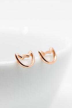 Ohrringe rosevergoldet Katze - Catalea - Schlichter Schmuck - Minimalistischer Schmuck - Modeschmuck