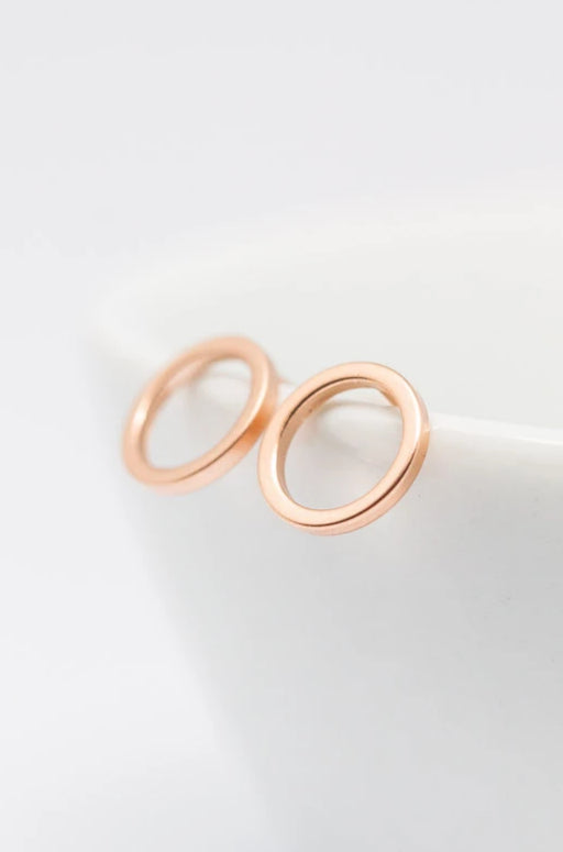 Ohrringe Rosegold Kreis matt - Catalea - Schlichter Schmuck - Minimalistischer Schmuck - Modeschmuck