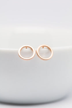 Ohrringe Rosegold Kreis matt - Catalea - Schlichter Schmuck - Minimalistischer Schmuck - Modeschmuck