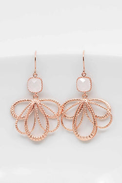 Ohrringe Malaga Rosegold Weiss