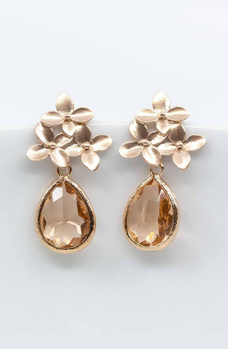 Ohrringe Amsterdam rosevergoldet Pfirsich Tropfen - Catalea - Schlichter Schmuck - Minimalistischer Schmuck - Modeschmuck