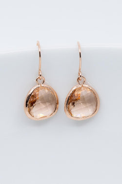 Ohrringe Rosegold Pfirsich Ravenna, Catalea, schlichter Schmuck, Minimalistischer Schmuck, personalisierter Schmuck