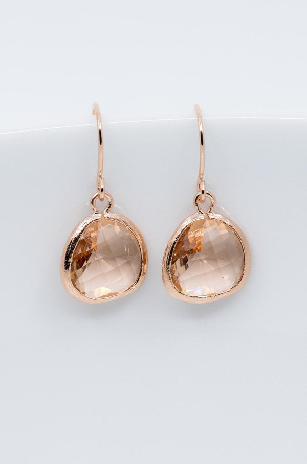 Ohrringe Rosegold Pfirsich Ravenna, Catalea, schlichter Schmuck, Minimalistischer Schmuck, personalisierter Schmuck