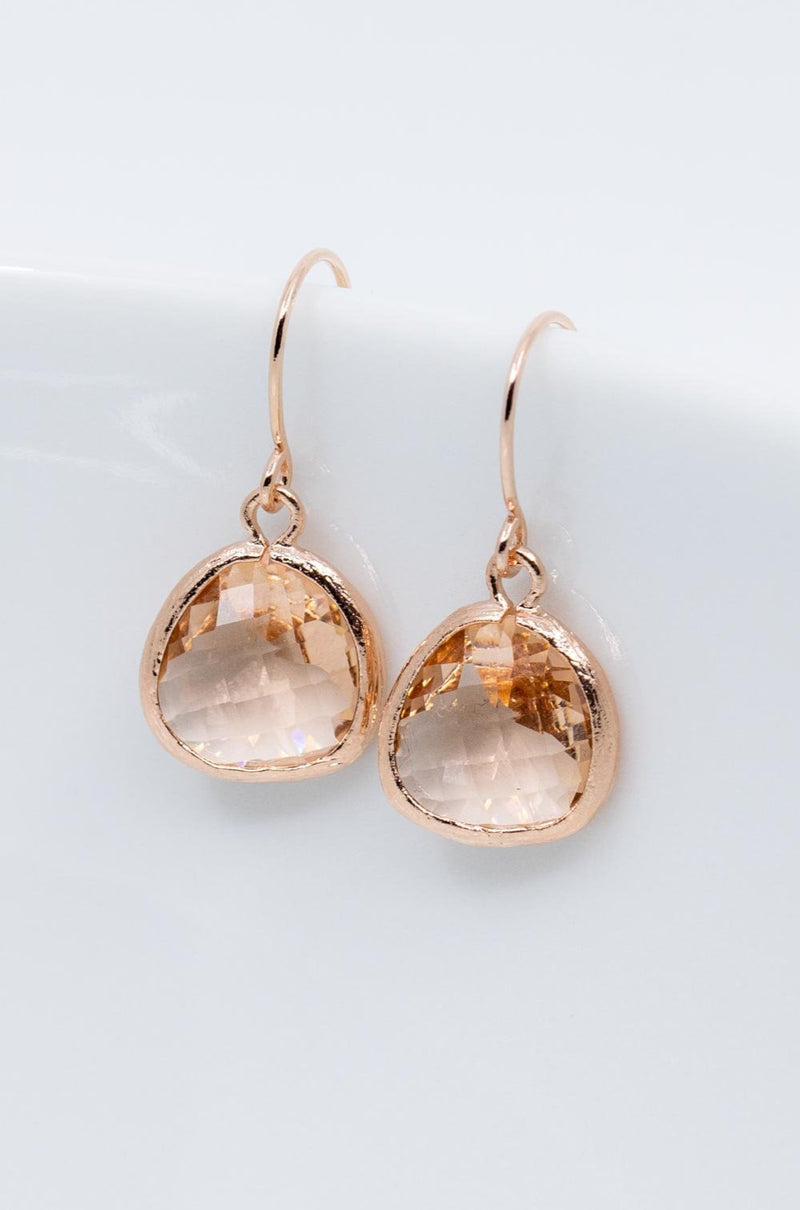 Ohrringe Rosegold Pfirsich Ravenna, Catalea, schlichter Schmuck, Minimalistischer Schmuck, personalisierter Schmuck