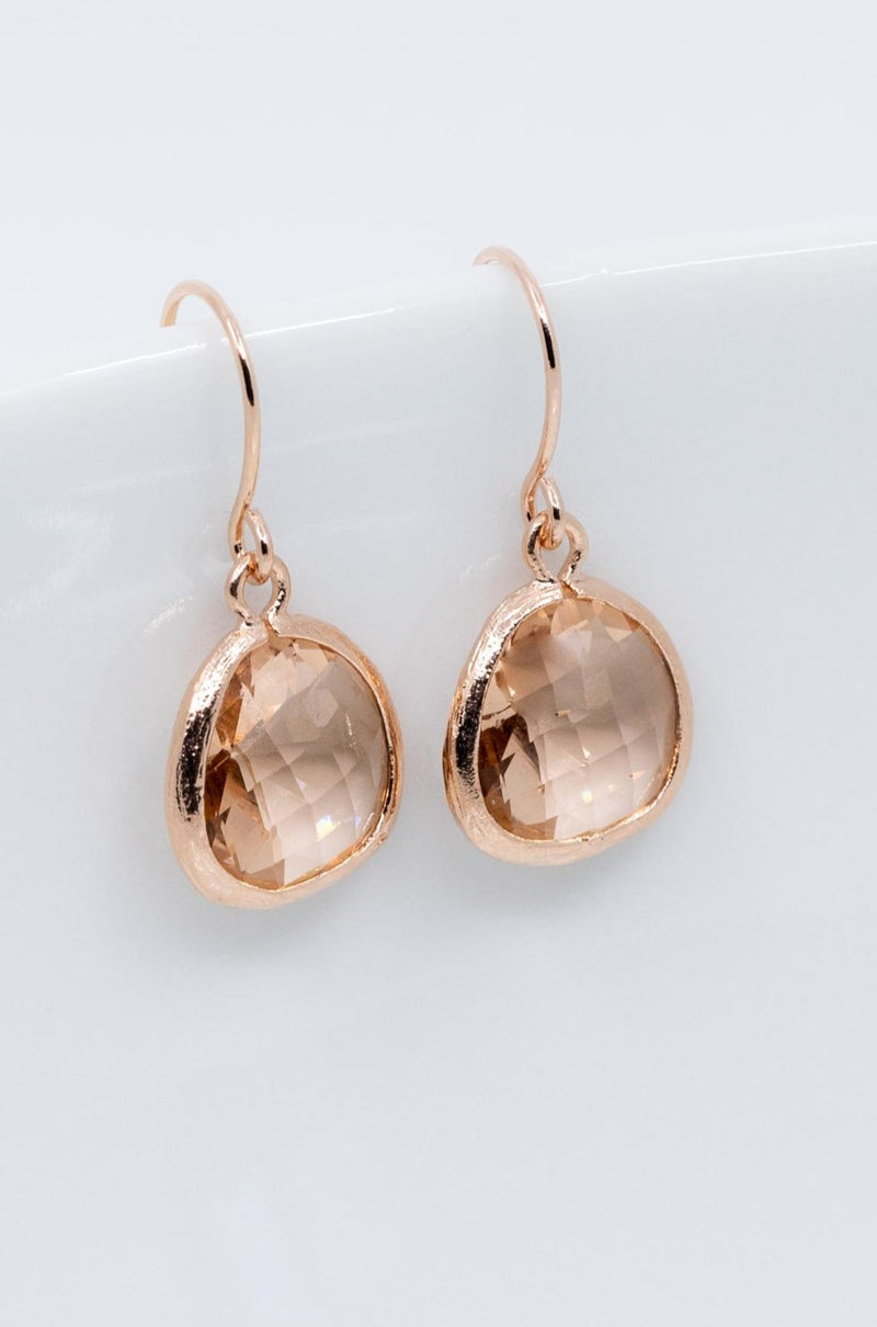 Ohrringe Rosegold Pfirsich Ravenna, Catalea, schlichter Schmuck, Minimalistischer Schmuck, personalisierter Schmuck