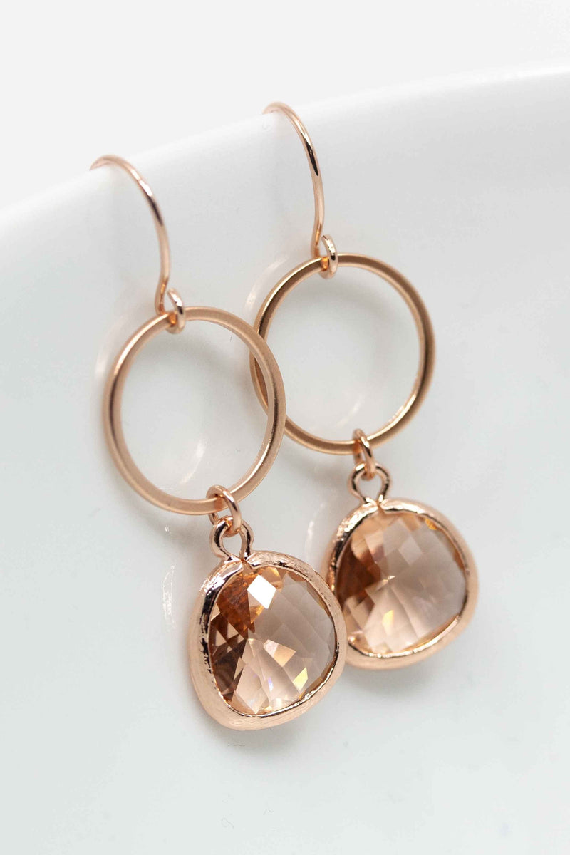 Ohrringe Toulouse rosevergoldet Pfirsich - Catalea - Schlichter Schmuck - Minimalistischer Schmuck - Modeschmuck