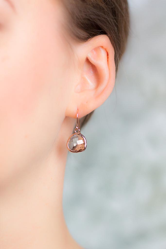 Ohrringe Ravenna rosevergoldet Pfirsich - Catalea - Schlichter Schmuck - Minimalistischer Schmuck - Modeschmuck