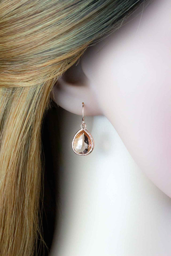 Ohrringe Rosegold Pfirsich Saranda, Catalea, schlichter Schmuck, Minimalistischer Schmuck, personalisierter Schmuck