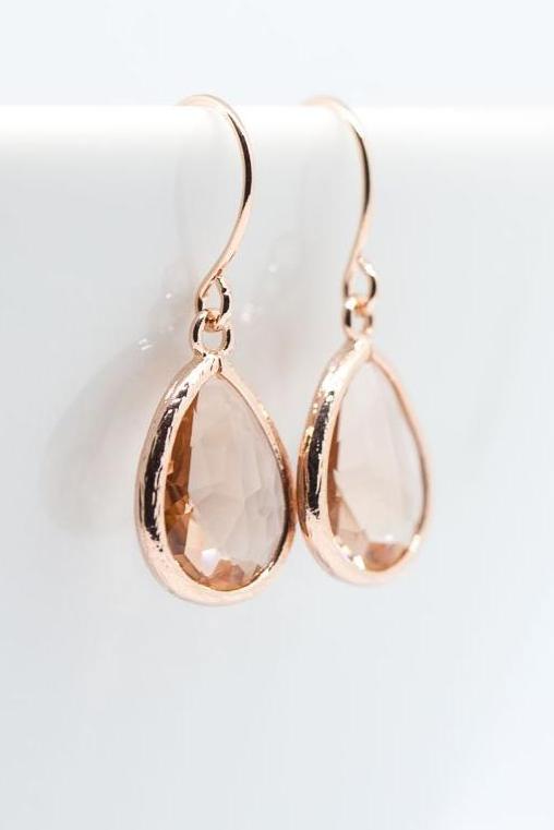Ohrringe Saranda rosevergoldet Pfirsich - Catalea - Schlichter Schmuck - Minimalistischer Schmuck - Modeschmuck