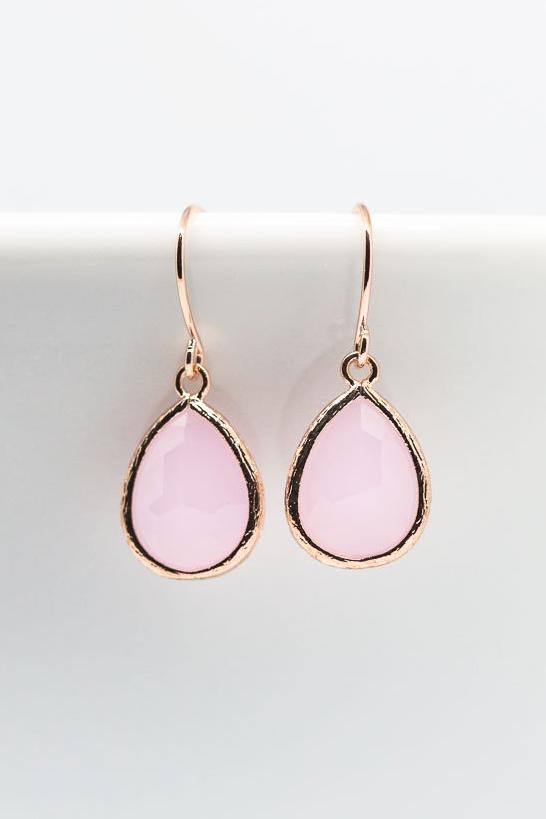 Ohrringe Saranda rosevergoldet Rosa - Catalea - Schlichter Schmuck - Minimalistischer Schmuck - Modeschmuck