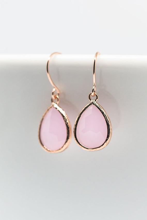 Ohrringe Saranda rosevergoldet Rosa - Catalea - Schlichter Schmuck - Minimalistischer Schmuck - Modeschmuck