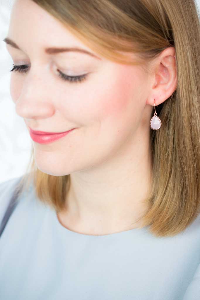 Ohrringe Saranda rosevergoldet Rosa - Catalea - Schlichter Schmuck - Minimalistischer Schmuck - Modeschmuck