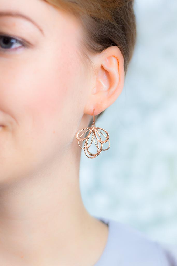 Ohrringe Malaga rosevergoldet - Catalea - Schlichter Schmuck - Minimalistischer Schmuck - Modeschmuck