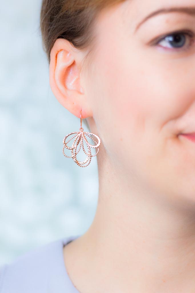 Ohrringe Malaga rosevergoldet - Catalea - Schlichter Schmuck - Minimalistischer Schmuck - Modeschmuck