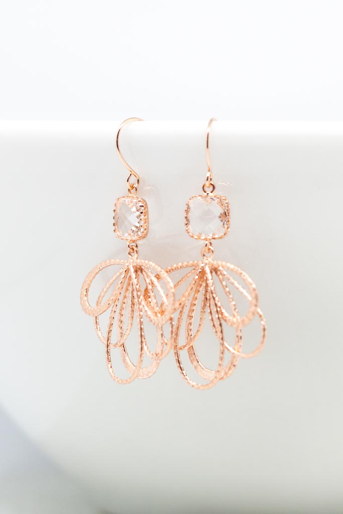 Ohrringe Malaga rosevergoldet Kristall - Catalea - Schlichter Schmuck - Minimalistischer Schmuck - Modeschmuck