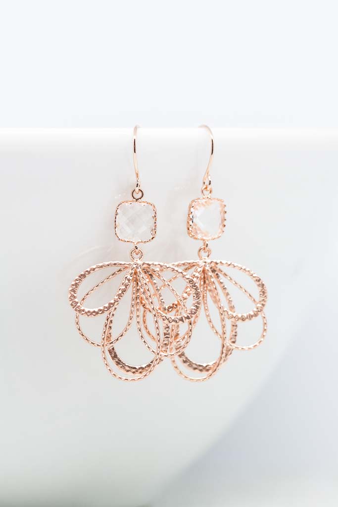 Ohrringe Malaga rosevergoldet Kristall - Catalea - Schlichter Schmuck - Minimalistischer Schmuck - Modeschmuck
