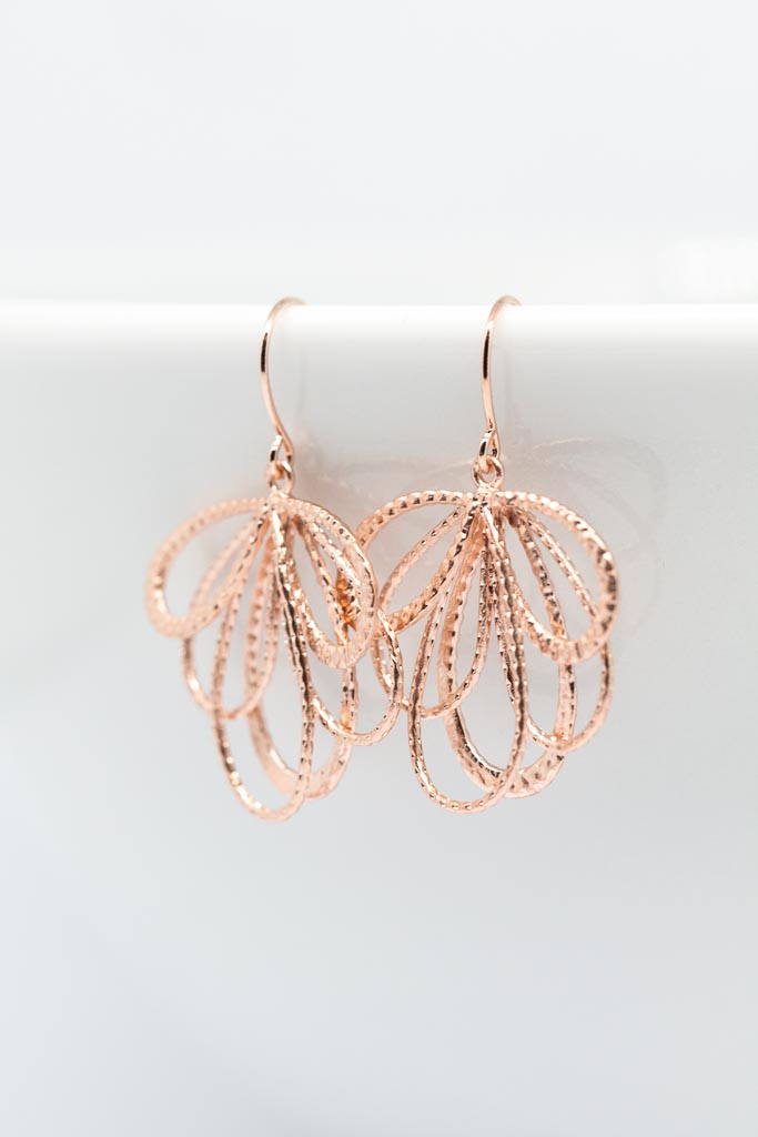Ohrringe Malaga rosevergoldet - Catalea - Schlichter Schmuck - Minimalistischer Schmuck - Modeschmuck