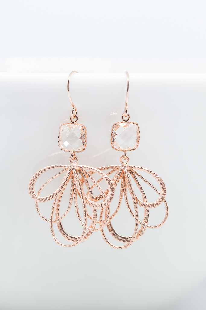 Ohrringe Malaga rosevergoldet Kristall - Catalea - Schlichter Schmuck - Minimalistischer Schmuck - Modeschmuck