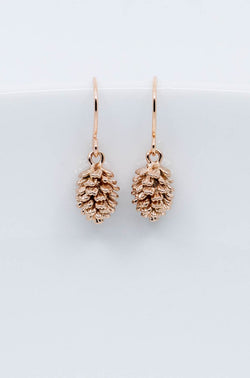 Ohrringe Rosegold Tannenzapfen