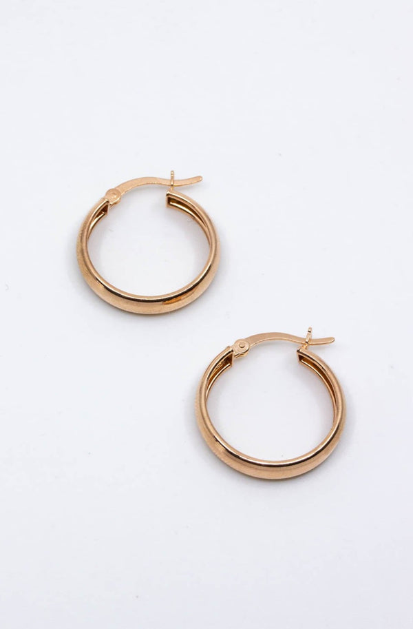 Creolen Rosegold breit