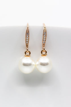 Ohrringe rosevergoldet Perlen rund - Catalea - Schlichter Schmuck - Minimalistischer Schmuck - Modeschmuck