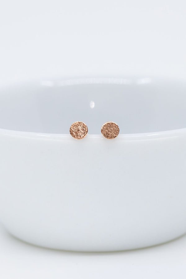 Ohrringe Rosegold Plättchen 4 mm