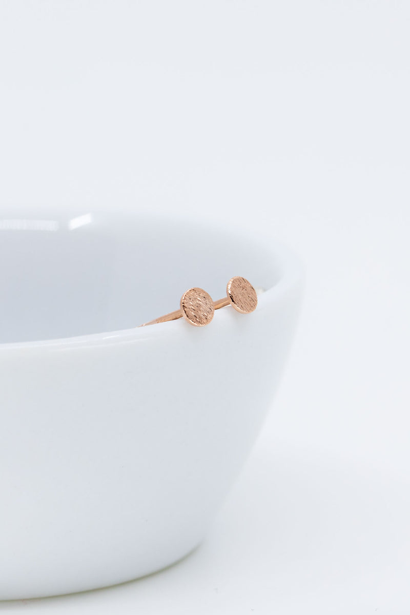 Ohrringe Rosegold Plättchen 4 mm