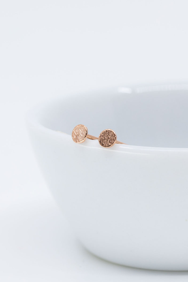 Ohrringe Rosegold Plättchen 4 mm