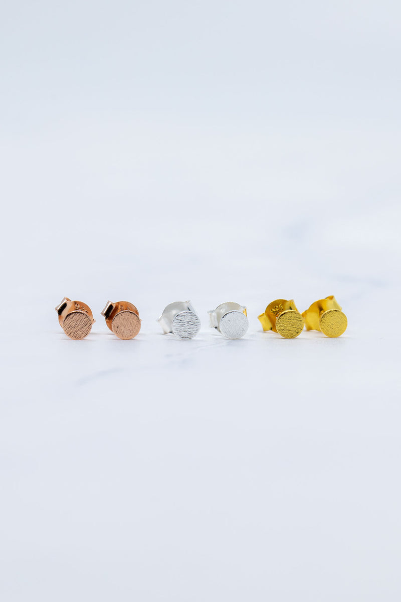 Ohrringe Rosegold Plättchen 4 mm