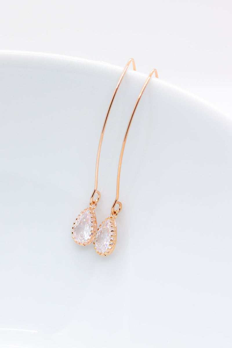 Ohrringe Rosegold Haken Salina