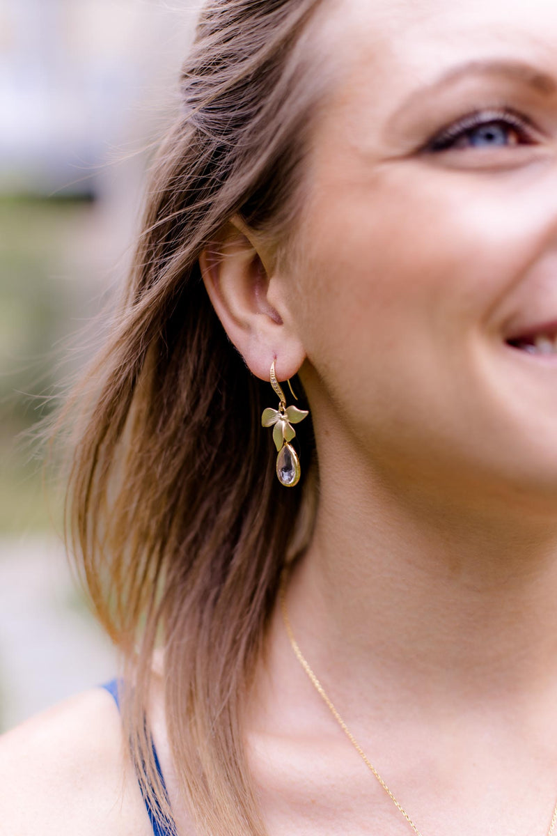 Ohrringe Siena vergoldet Kristall - Catalea - Schlichter Schmuck - Minimalistischer Schmuck - Modeschmuck