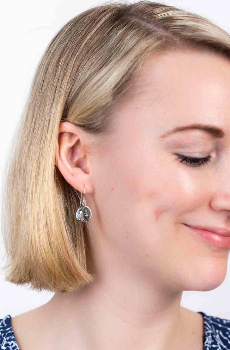 Ohrringe Ravenna Silber Aquamarin - Catalea - Schlichter Schmuck - Minimalistischer Schmuck - Modeschmuck