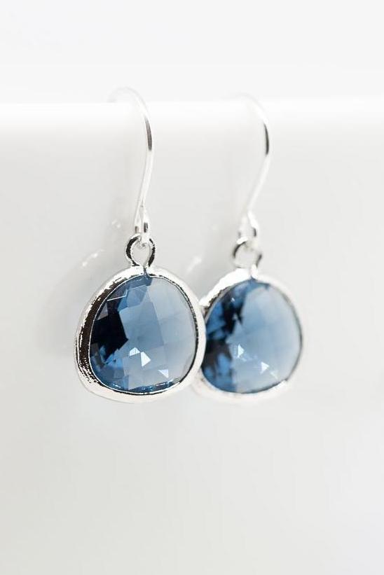 Ohrringe Ravenna Silber Blau - Catalea - Schlichter Schmuck - Minimalistischer Schmuck - Modeschmuck