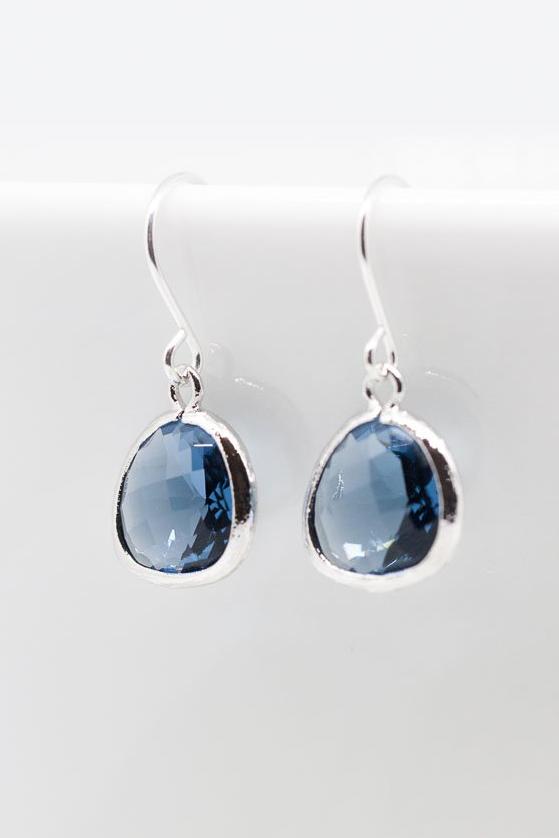 Ohrringe Ravenna Silber Blau - Catalea - Schlichter Schmuck - Minimalistischer Schmuck - Modeschmuck
