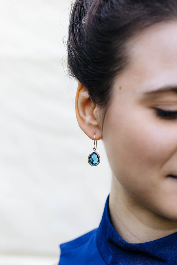 Ohrringe Silber Blau Saranda, Catalea, schlichter Schmuck, Minimalistischer Schmuck, personalisierter Schmuck