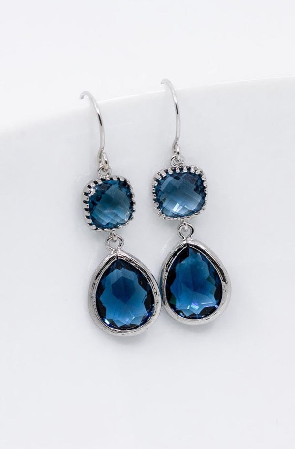 Ohrringe Silber Blau