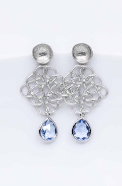 Ohrringe Silber Hellblau Delia
