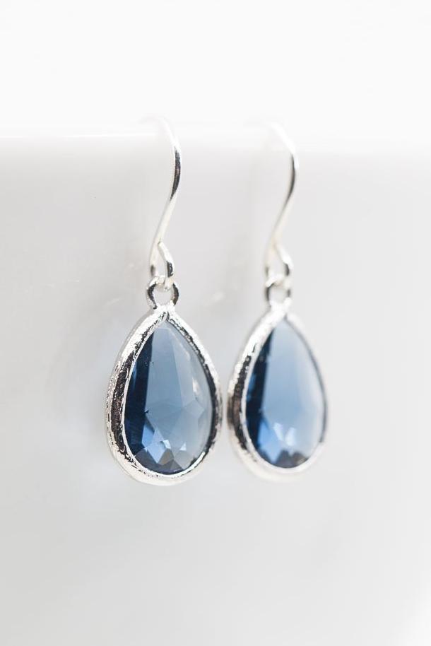 Ohrringe Saranda Silber Blau - Catalea - Schlichter Schmuck - Minimalistischer Schmuck - Modeschmuck