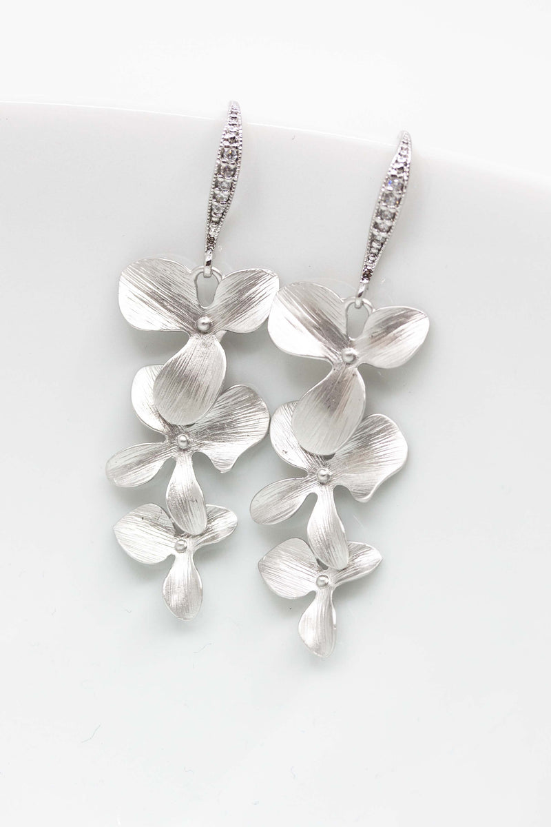 Ohrringe Madeira versilbert Blumen - Catalea - Schlichter Schmuck - Minimalistischer Schmuck - Modeschmuck