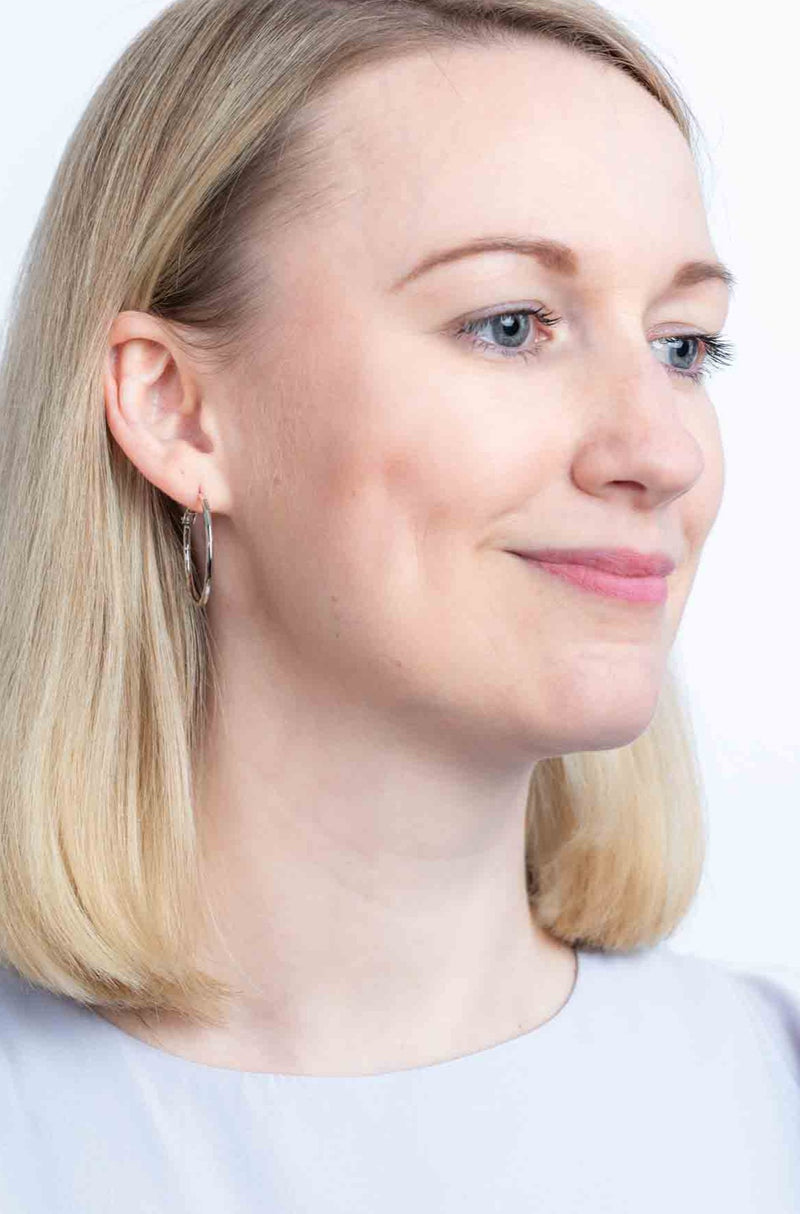 Creolen Silber Struktur